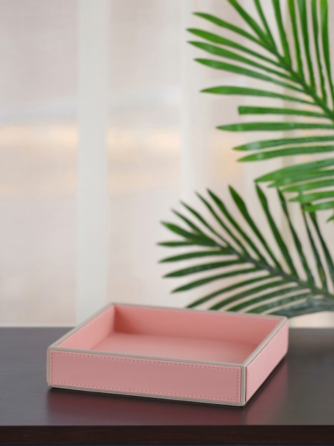 

Pure Home and Living Della Pink Square Trays