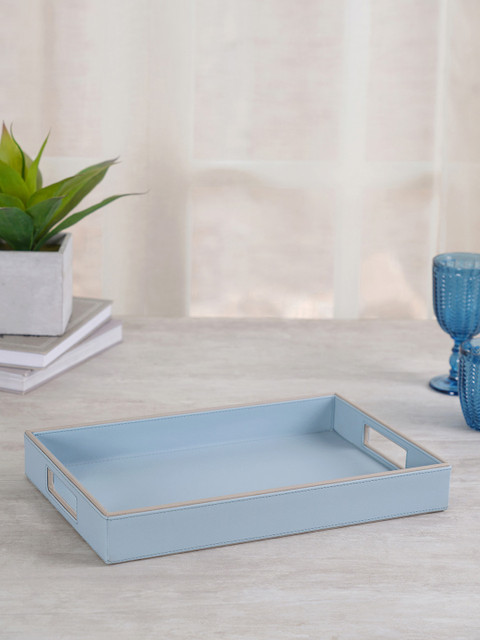 

Pure Home and Living Blue Solid Serving Tray