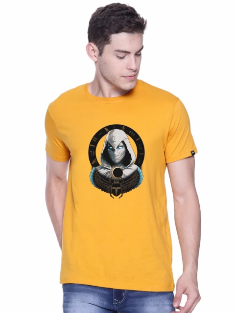 

Planet Superheroes Men Yellow Printed T-shirt