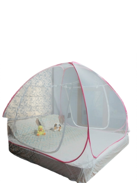 

ALCIONO White & Pink Double Bed King Size Mosquito Net