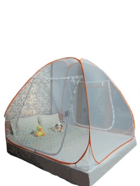 

ALCIONO Orange Double Bed King Size Mosquito Net