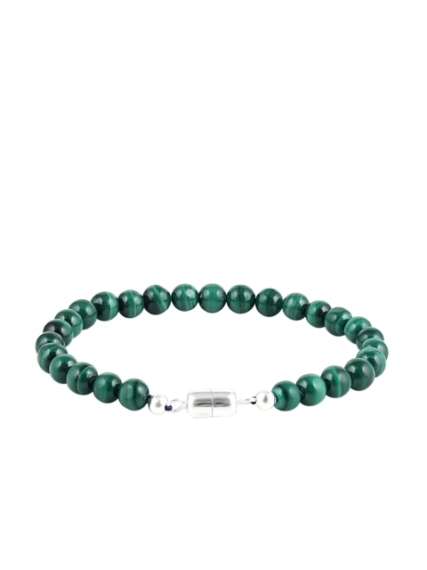 

LA SOULA Men Green Beaded Bracelet Rakhi