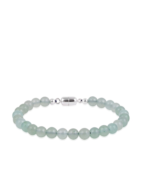 

LA SOULA 925 Sterling Silver Green Aventurine Beaded Bracelet Rakhi