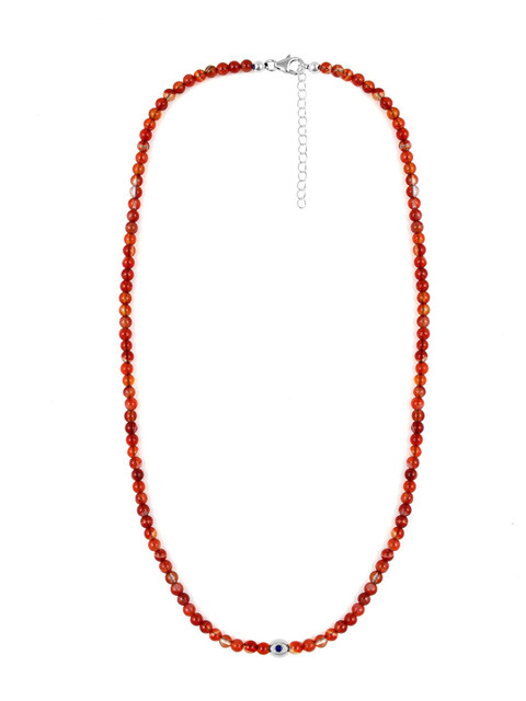 

LA SOULA Red Sterling Silver Enamelled Necklace