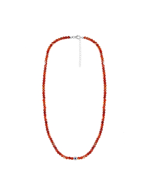 

LA SOULA Red Sterling Silver Enamelled Necklace