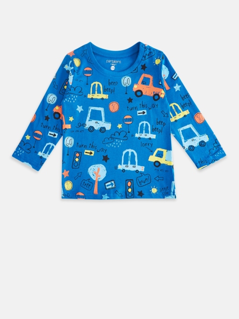 

Pantaloons Baby Boys Blue Typography Printed T-shirt