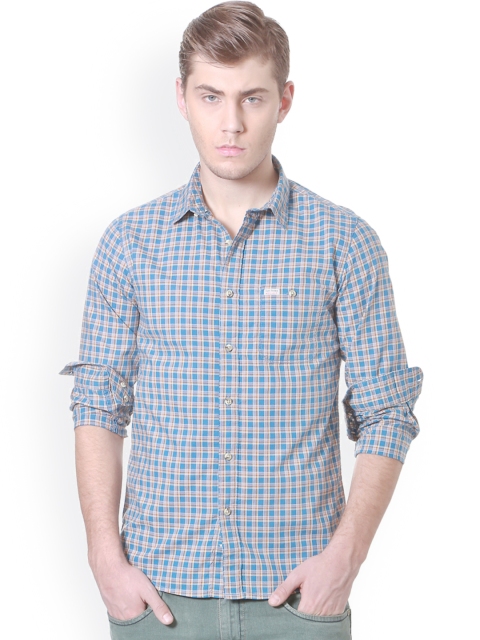 

People Men Multicoloured Slim Fit Checked Casual Shirt, Multi