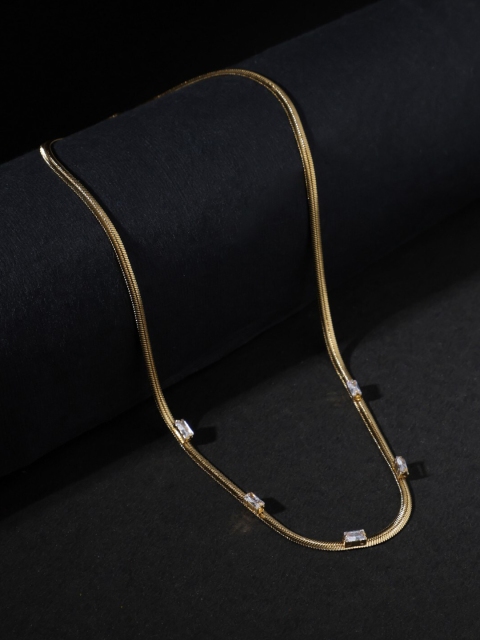 

anore Gold-Toned Gold-Plated Necklace