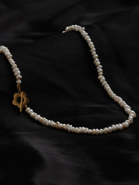 

anore Gold-Toned & White Gold-Plated Necklace