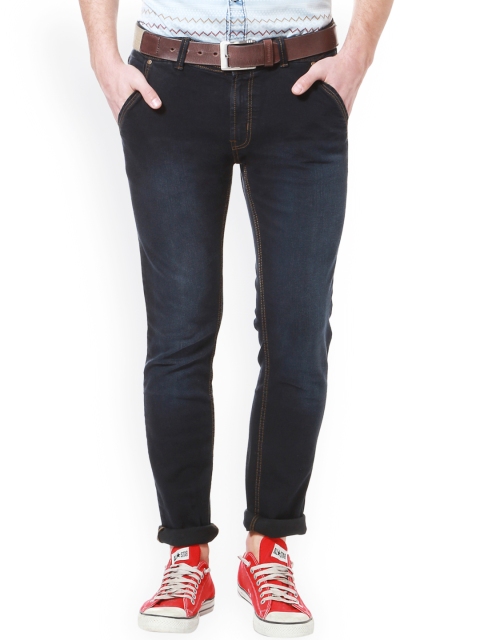 

People Men Blue Slim Fit Mid-Rise Jeans