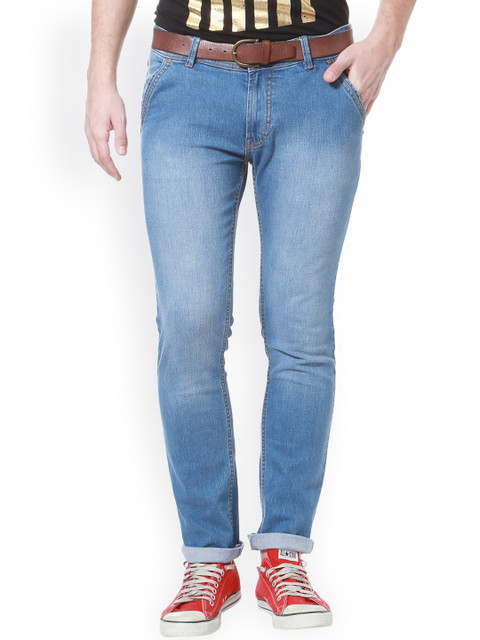 

People Men Blue Slim Fit Mid-Rise Jeans