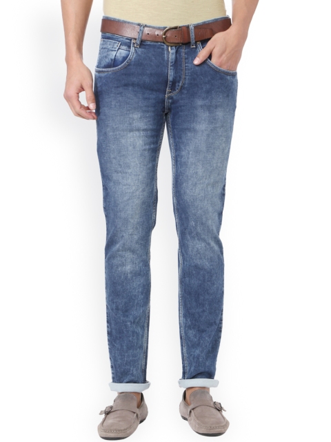 

People Men Blue Slim Fit Mid-Rise Jeans