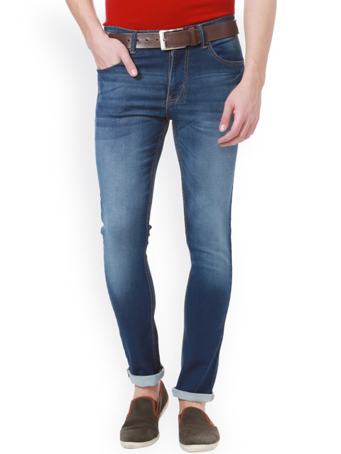 

People Men Blue Slim Fit Mid-Rise Jeans