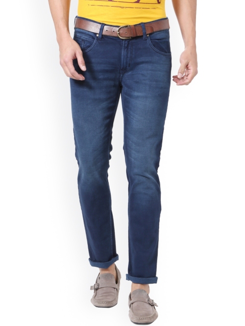 

People Men Blue Slim Fit Mid-Rise Jeans