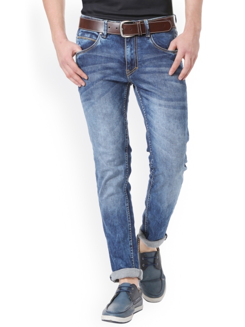

People Men Blue Slim Fit Mid-Rise Jeans