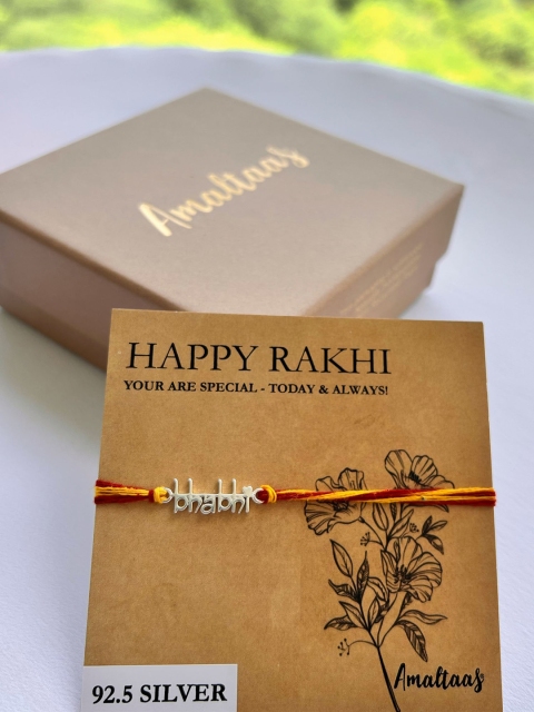 

Amaltaas 925 Silver Studded Bhabhi Thread Rakhi