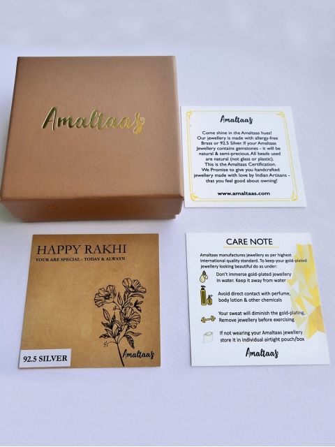 

Amaltaas Set of 2 Rakhis, Silver