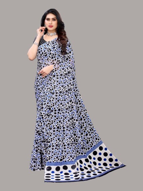 

Yashika Blue & Off White Saree