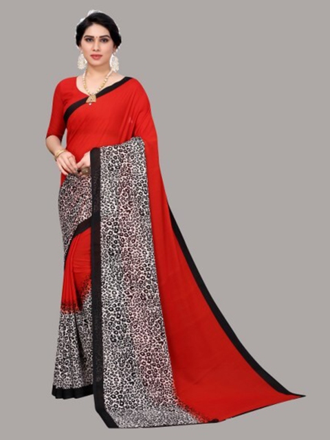 

Yashika Red & Black Saree