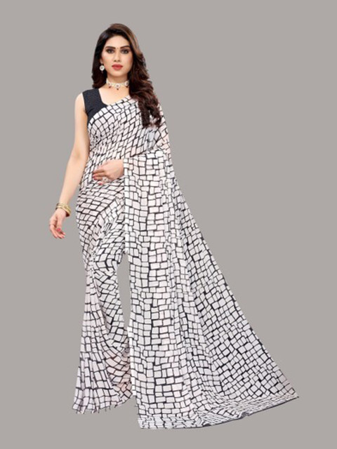 

Yashika Black & White Saree