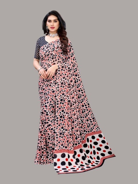 

Yashika Red & Black Saree