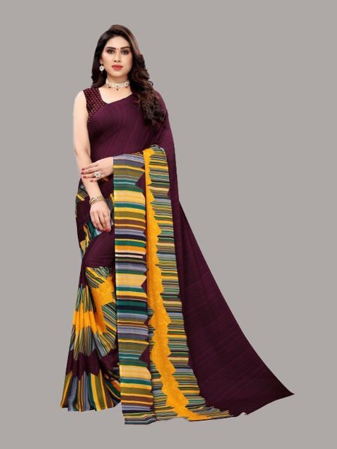 

Yashika Purple & Yellow Saree