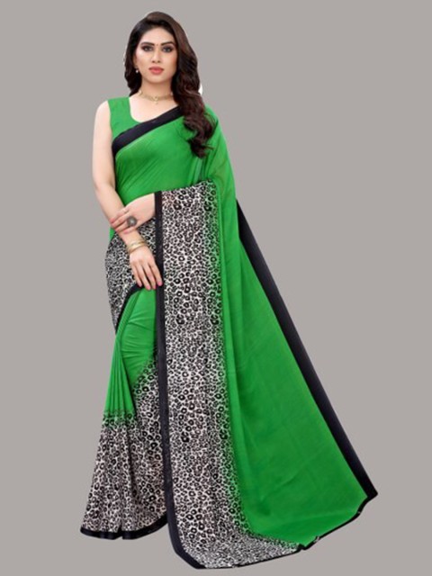

Yashika Green & Black Saree
