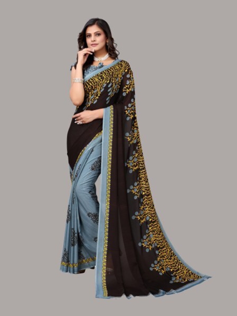 

Yashika Grey & Black Floral Saree