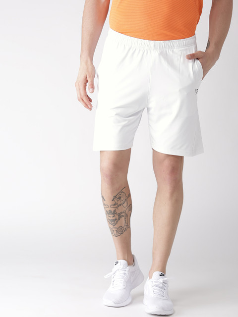 

SEVEN by MS Dhoni Men White Yoke Solid Running Shorts