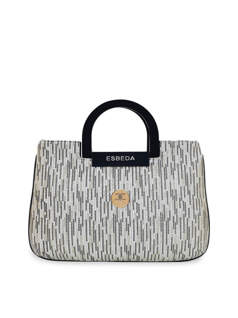 

ESBEDA Gold-Toned Animal Textured PU Structured Handheld Bag with Fringed