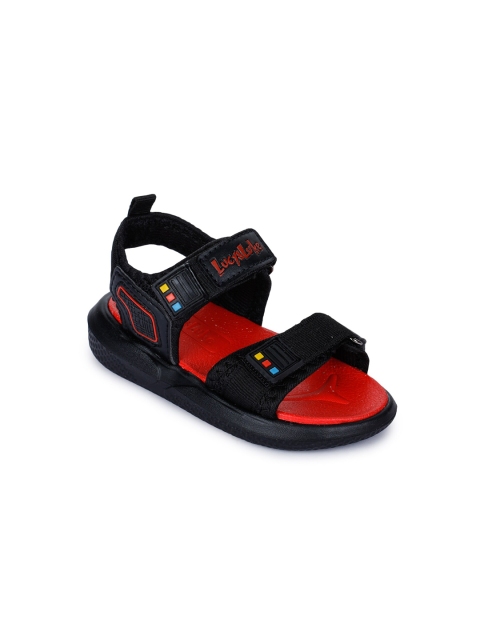 

Liberty Unisex Kids Black Colourblocked Slip-On Sneakers