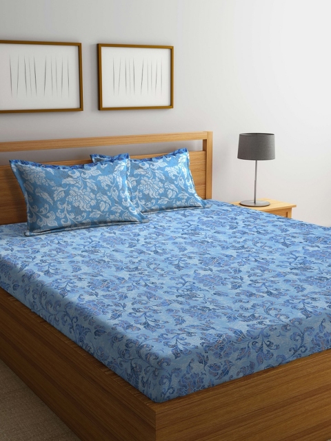 

BOMBAY DYEING Unisex Blue Bedsheets