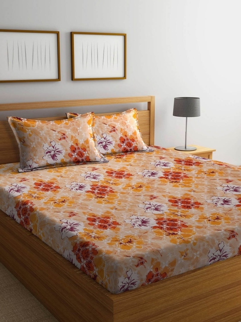 

BOMBAY DYEING Unisex Orange Bedsheets