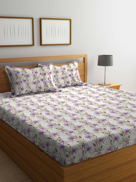 

BOMBAY DYEING Unisex Purple Bedsheets