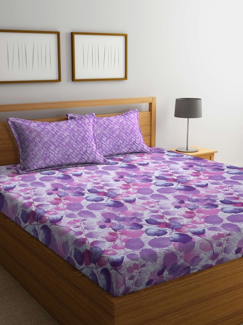 

BOMBAY DYEING Unisex Purple Bedsheets