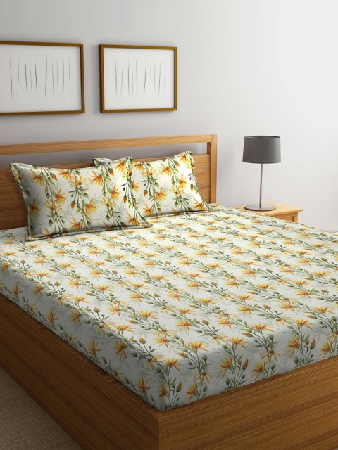 

BOMBAY DYEING Unisex Orange Bedsheets