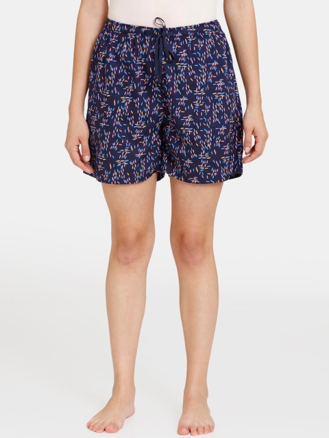 

Rosaline by Zivame Women Blue Printed Shorts