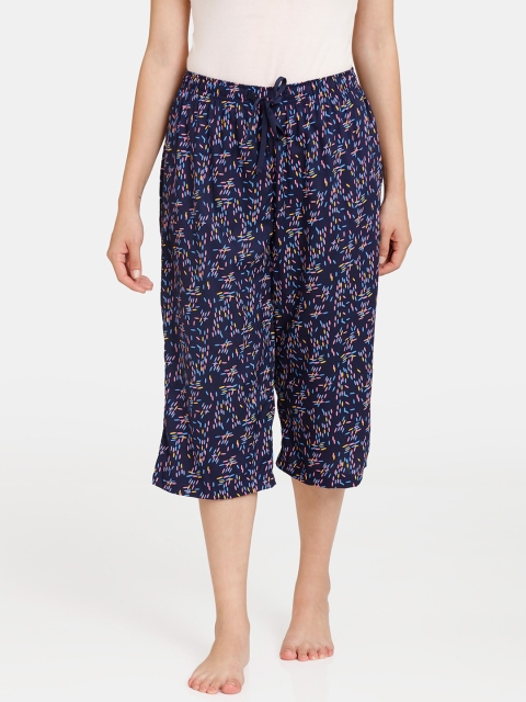 

Rosaline by Zivame Women Blue Capris