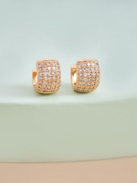 

Kushal's Fashion Jewellery White Circular Studs Earrings