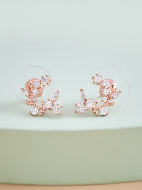 

Kushal's Fashion Jewellery White Floral Studs Earrings