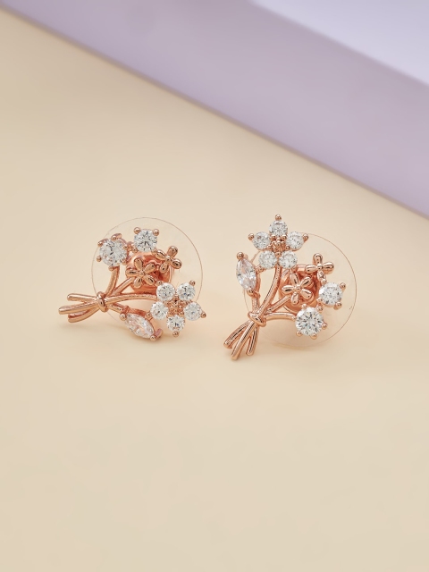 

Kushal's Fashion Jewellery White Floral Studs Earrings