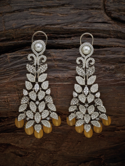 

Kushal's Fashion Jewellery Yellow Floral Ear Cuff Earrings