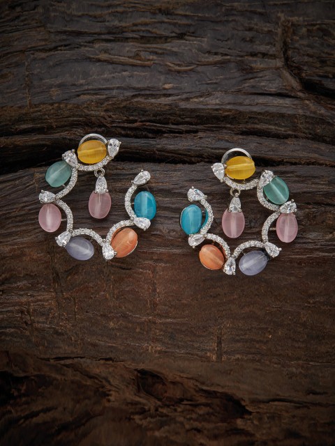 

Kushal's Fashion Jewellery Multicoloured Circular Studs Earrings, Multi