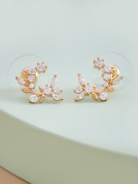 

Kushal's Fashion Jewellery White Floral Studs Earrings