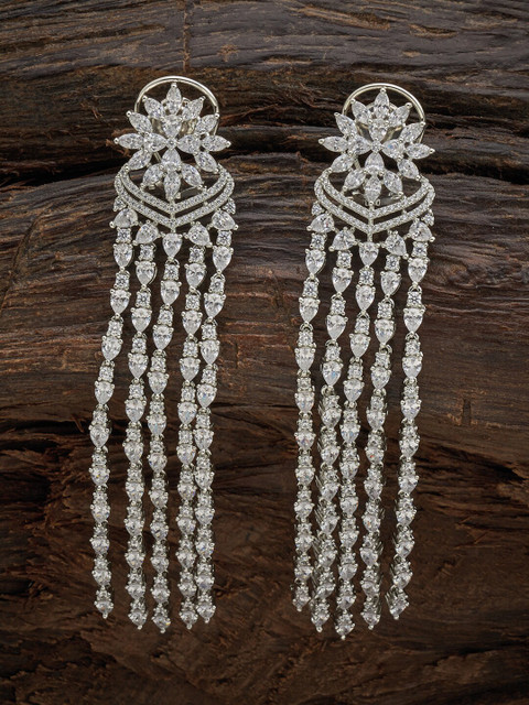

Kushal's Fashion Jewellery White Contemporary Drop Earrings