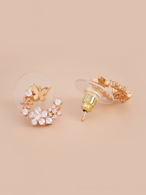 

Kushal's Fashion Jewellery White Floral Studs Earrings