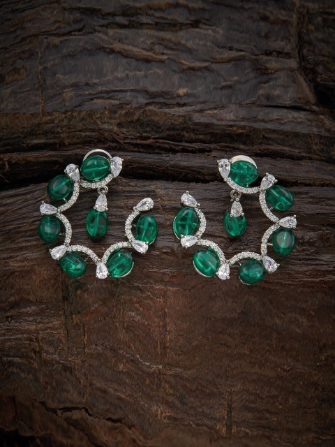 

Kushal's Fashion Jewellery Green Circular Studs Earrings
