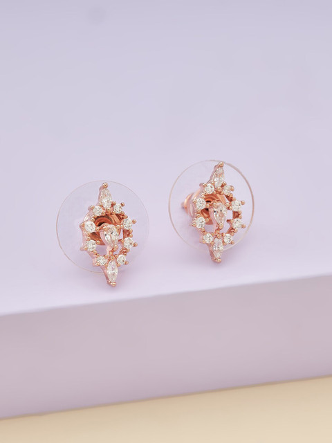 

Kushal's Fashion Jewellery White Floral Studs Earrings