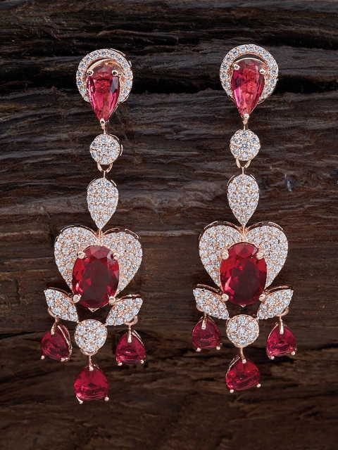 

Kushal's Fashion Jewellery Red Contemporary Drop Earrings