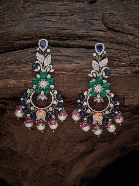 

Kushal's Fashion Jewellery Multicoloured Floral Studs Earrings, Multi